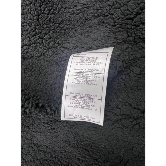 Spyder Puffer Jacket Hooded Full Zip Mens XL Gray Black Sherpa Lined - Picture 8 of 9